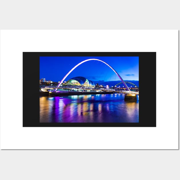 Newcastle Quayside In Colour Wall Art by Reg-K-Atkinson